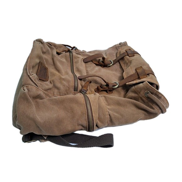 Gearonic Rucksack Adventure Retro Backpack Brown Duty Duck Canvas Leather Bag - Picture 4 of 11